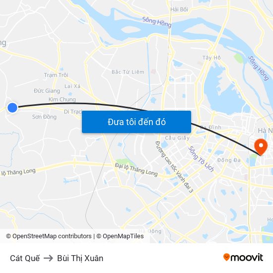 Cát Quế to Bùi Thị Xuân map