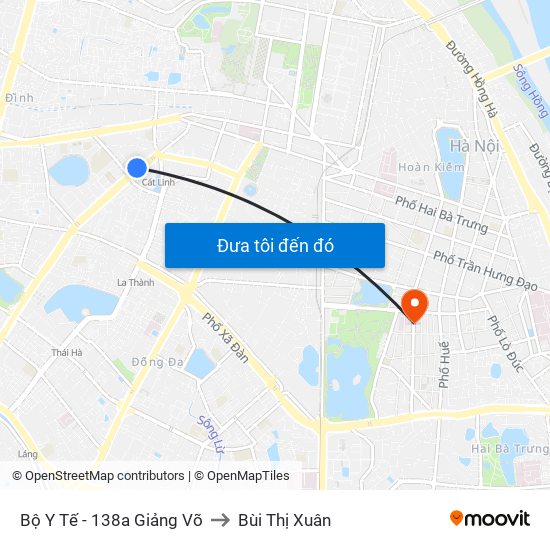 Bộ Y Tế - 138a Giảng Võ to Bùi Thị Xuân map