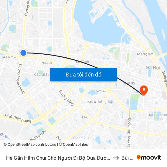 2b Phạm Văn Đồng to Bùi Thị Xuân map