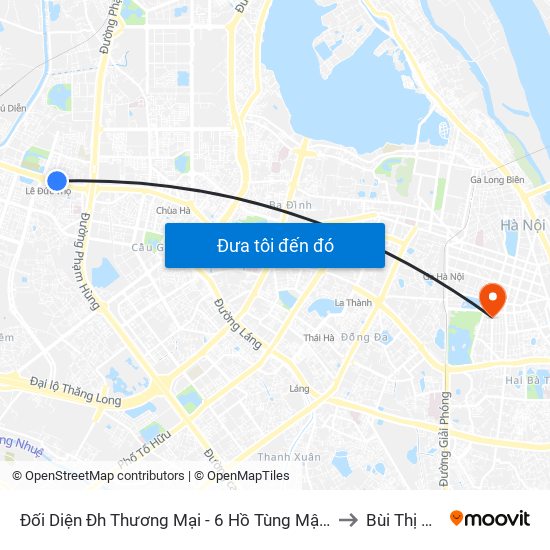 Đối Diện Đh Thương Mại - 6 Hồ Tùng Mậu (Cột Sau) to Bùi Thị Xuân map