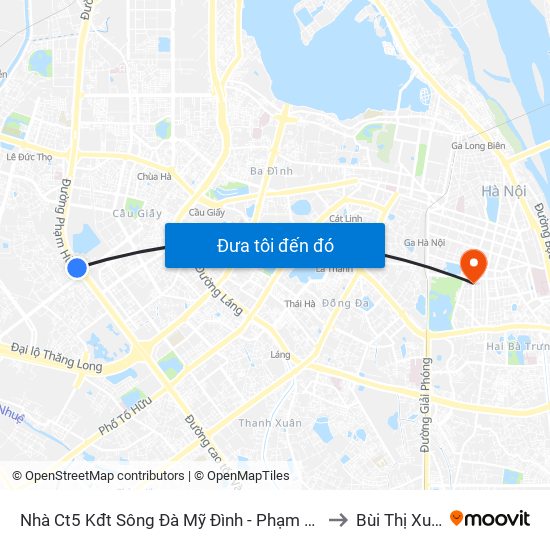 Nhà Ct5 Kđt Sông Đà Mỹ Đình - Phạm Hùng to Bùi Thị Xuân map