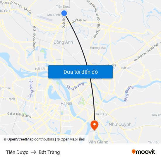 Tiên Dược to Bát Tràng map