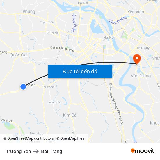 Trường Yên to Bát Tràng map