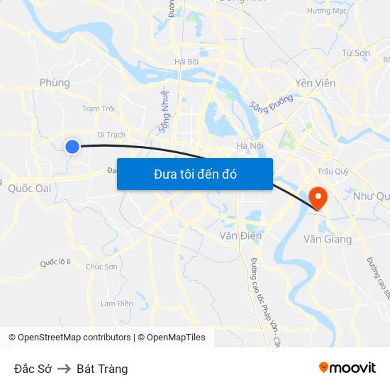 Đắc Sở to Bát Tràng map