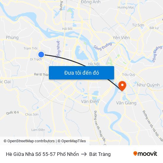 Hè Giữa Nhà Số 55-57 Phố Nhổn to Bát Tràng map