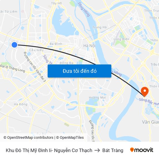 Khu Đô Thị Mỹ Đình Ii- Nguyễn Cơ Thạch to Bát Tràng map