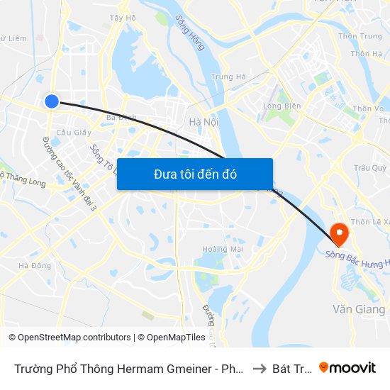 Trường Phổ Thông Hermam Gmeiner - Phạm Văn Đồng to Bát Tràng map