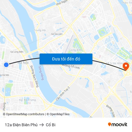 12a Điện Biên Phủ to Cổ Bi map