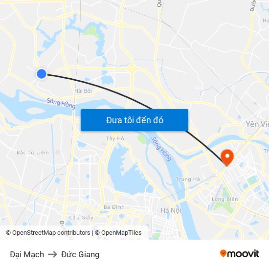 Đại Mạch to Đức Giang map