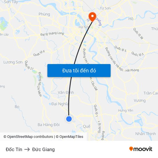 Đốc Tín to Đức Giang map