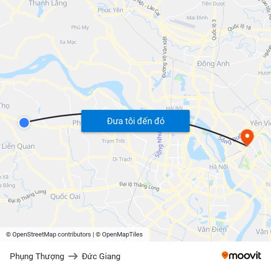 Phụng Thượng to Đức Giang map