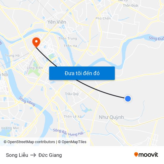 Song Liễu to Đức Giang map