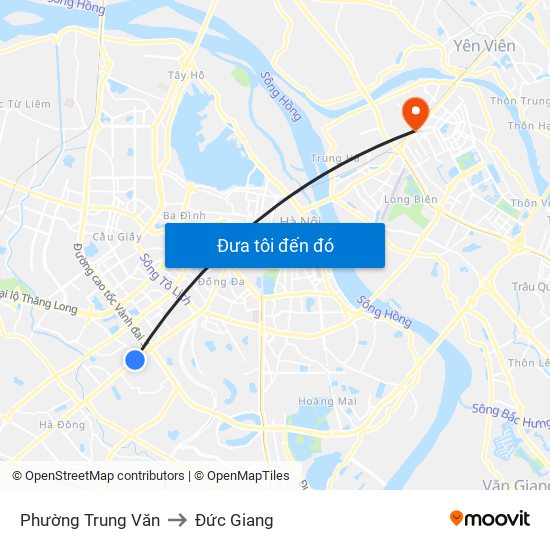 Phường Trung Văn to Đức Giang map