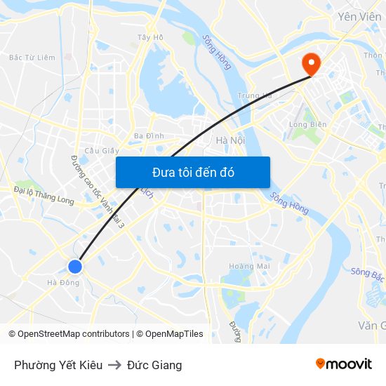 Phường Yết Kiêu to Đức Giang map