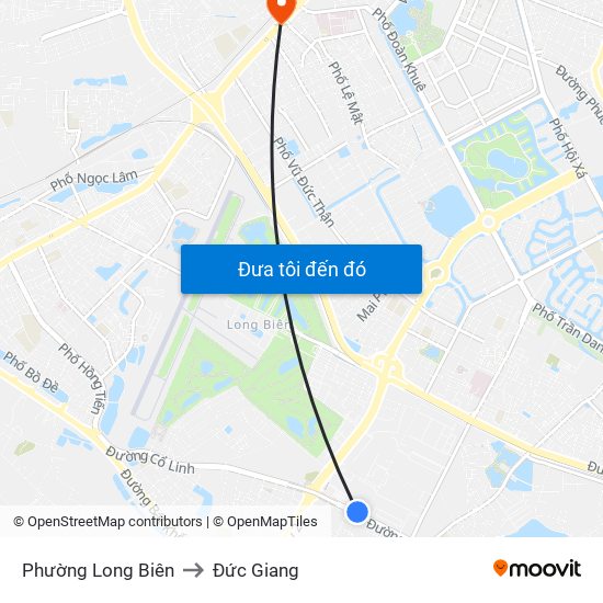 Phường Long Biên to Đức Giang map