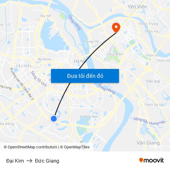 Đại Kim to Đức Giang map
