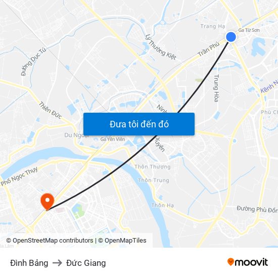 Đình Bảng to Đức Giang map