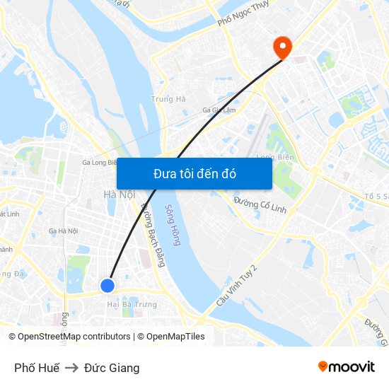Phố Huế to Đức Giang map
