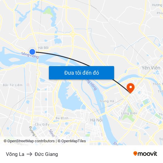 Võng La to Đức Giang map