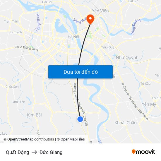 Quất Động to Đức Giang map
