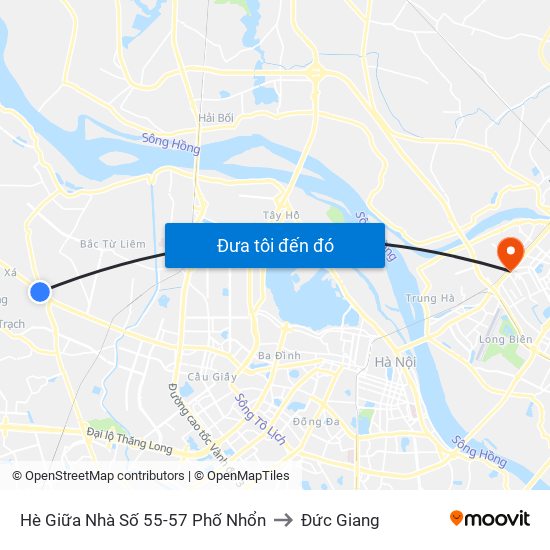 Hè Giữa Nhà Số 55-57 Phố Nhổn to Đức Giang map