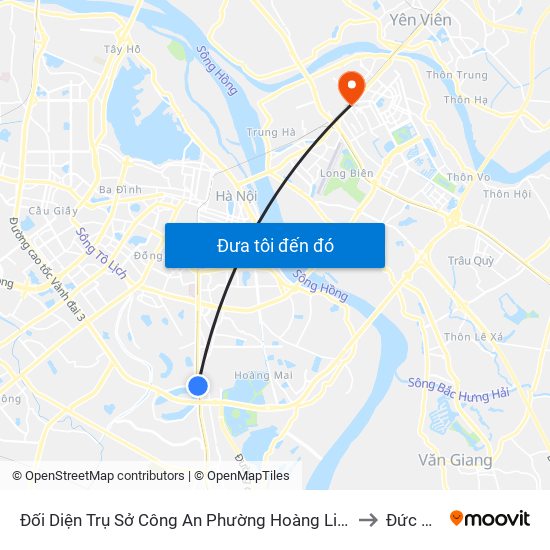 Đối Diện Trụ Sở Công An Phường Hoàng Liệt- 1277 Giải Phóng to Đức Giang map