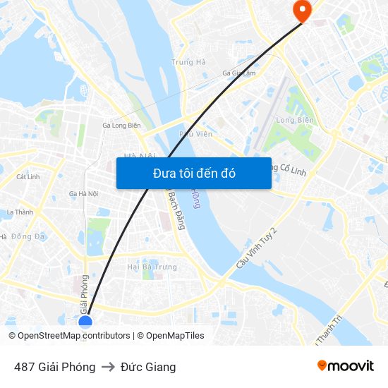 487 Giải Phóng to Đức Giang map