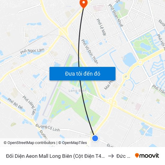 Đối Diện Aeon Mall Long Biên (Cột Điện T4a/2a-B Đường Cổ Linh) to Đức Giang map