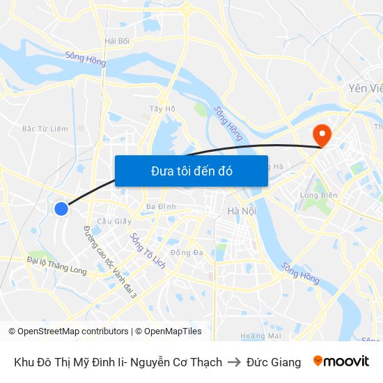 Khu Đô Thị Mỹ Đình Ii- Nguyễn Cơ Thạch to Đức Giang map
