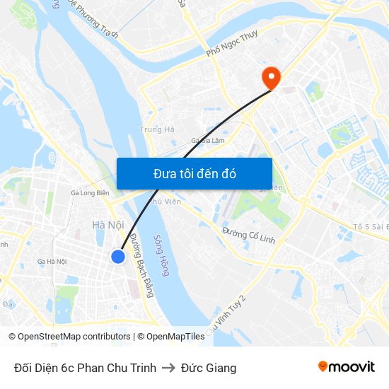 Đối Diện 6c Phan Chu Trinh to Đức Giang map