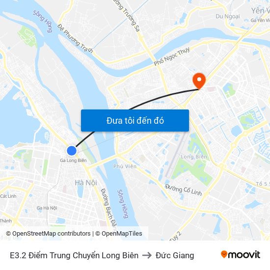 E3.2 Điểm Trung Chuyển Long Biên to Đức Giang map