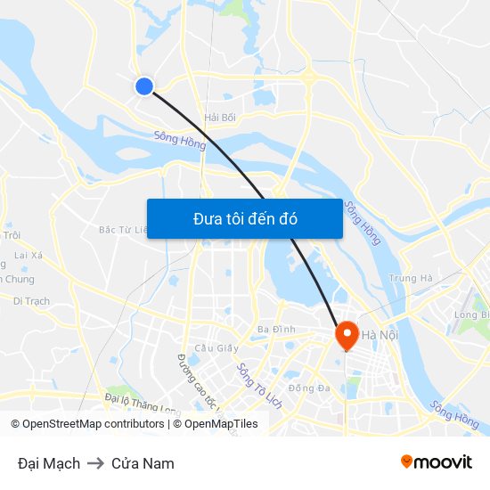 Đại Mạch to Cửa Nam map