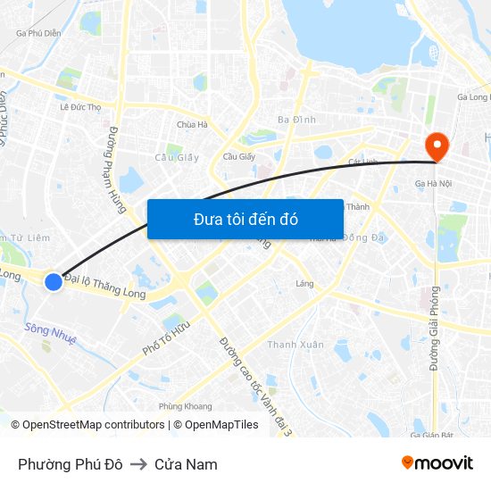 Phường Phú Đô to Cửa Nam map