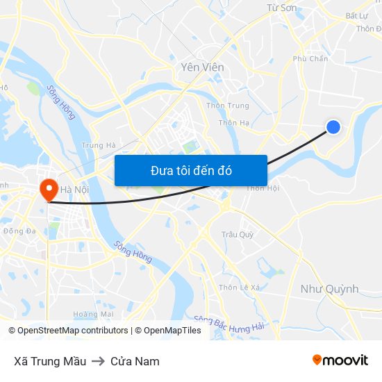 Xã Trung Mầu to Cửa Nam map