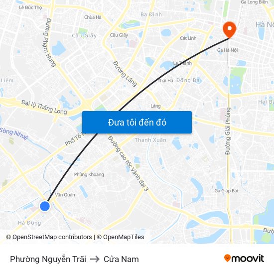 Phường Nguyễn Trãi to Cửa Nam map