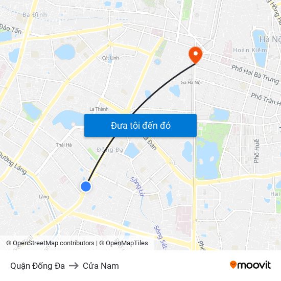 Quận Đống Đa to Cửa Nam map