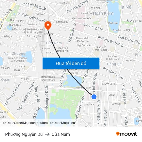 Phường Nguyễn Du to Cửa Nam map