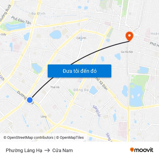 Phường Láng Hạ to Cửa Nam map