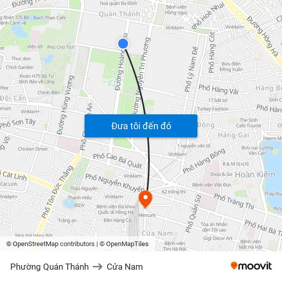 Phường Quán Thánh to Cửa Nam map