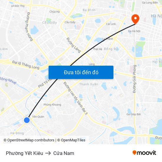 Phường Yết Kiêu to Cửa Nam map