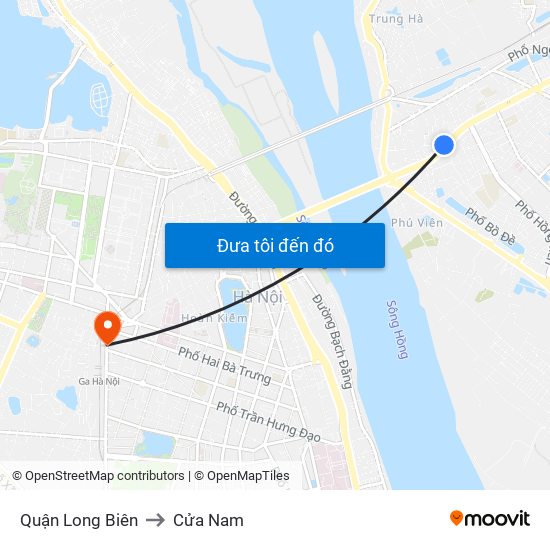 Quận Long Biên to Cửa Nam map