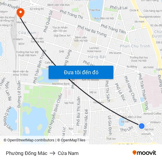 Phường Đống Mác to Cửa Nam map