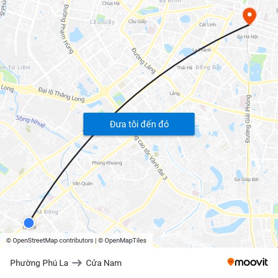 Phường Phú La to Cửa Nam map