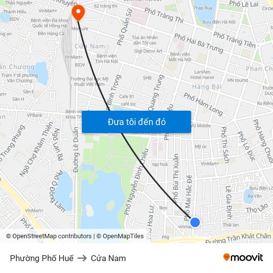 Phường Phố Huế to Cửa Nam map