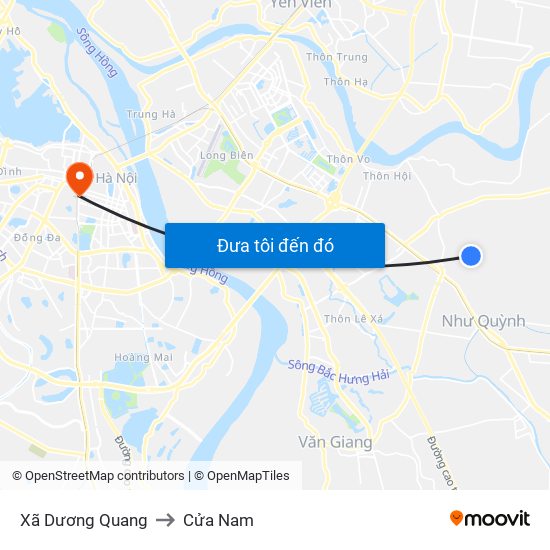 Xã Dương Quang to Cửa Nam map