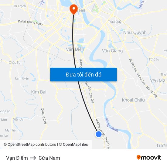 Vạn Điểm to Cửa Nam map