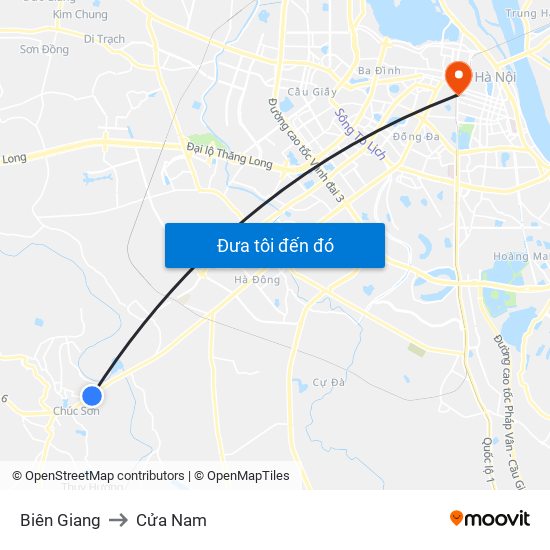 Biên Giang to Cửa Nam map