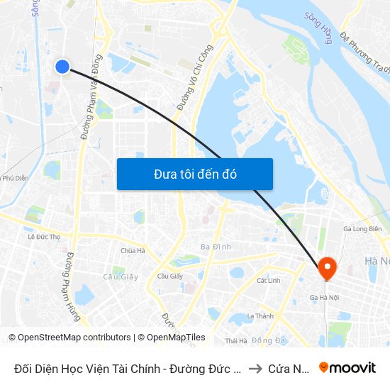 Đối Diện Học Viện Tài Chính - Đường Đức Thắng to Cửa Nam map