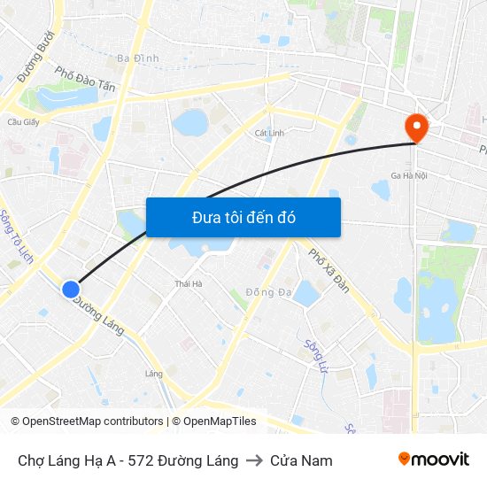 Chợ Láng Hạ A - 572 Đường Láng to Cửa Nam map