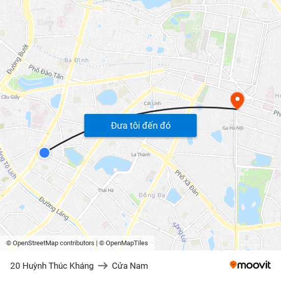 20 Huỳnh Thúc Kháng to Cửa Nam map
